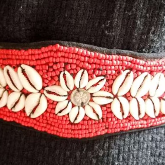 Vintage Afghan Beaded Shell Belt: Tribal Belly Dance Jewelry main image 10